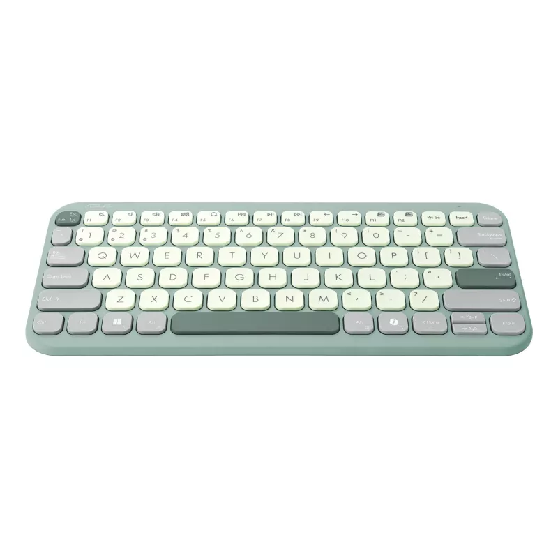 Wireless Bluetooth 75% ASUS Marshmallow KW100 keyboard — QWERTZ layout, scissor switches, green, for home