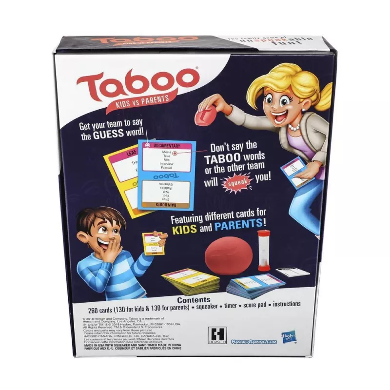 Hasbro Taboo Kids vs. Parents, 8 yr(s), Family game