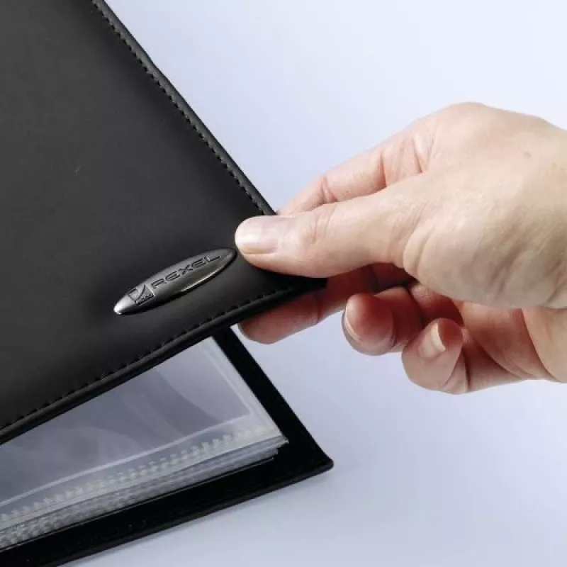 Rexel Soft Touch Smooth A4 Display Book 24 Pocket Black, Black, 24 pockets, A4, 530 g, 237 mm, 324 mm
