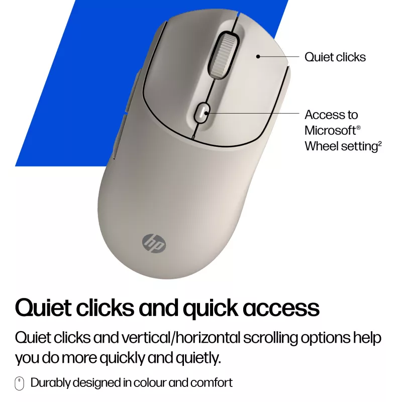 Wireless mouse HP 400 Quiet Black — ambidextrous, RF & Bluetooth, 6000 DPI, 5 buttons