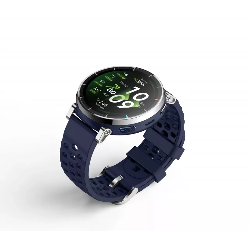 Smartwatch Amazfit W2558GL2N — 1.32 inch (3.35 cm) AMOLED 466×466 px, GPS, 365 mAh, silicone band (blue)