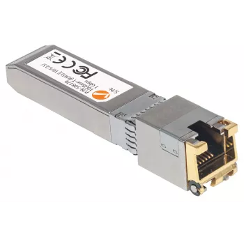 Intellinet Transceiver Module, 10 Gigabit Copper SFP+, 10GBase-T (RJ45) Port, 30m, up to 10 Gbps Data-Transfer Rate with Cat6a Cabling, Ethernet, Fiber/Fibre, MSA Compliant, Equivalent to Cisco MA-SFP-10G-T, Three Year Warranty
