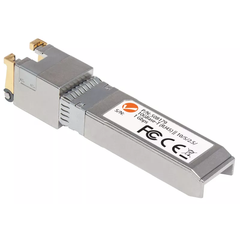 Intellinet Transceiver Module, 10 Gigabit Copper SFP+, 10GBase-T (RJ45) Port, 30m, up to 10 Gbps Data-Transfer Rate with Cat6a Cabling, Ethernet, Fiber/Fibre, MSA Compliant, Equivalent to Cisco MA-SFP-10G-T, Three Year Warranty