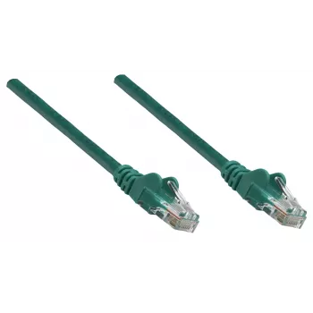 Intellinet Network Patch Cable, Cat6, 2m, Green, Copper, U/UTP, PVC, RJ45, Gold Plated Contacts, Snagless, Booted, Lifetime Warranty