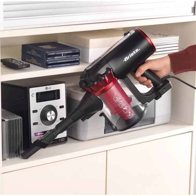 Ariete 2759/11 2-in-1 stick vacuum AC Dry HEPA Bagless 600 W Black, Red