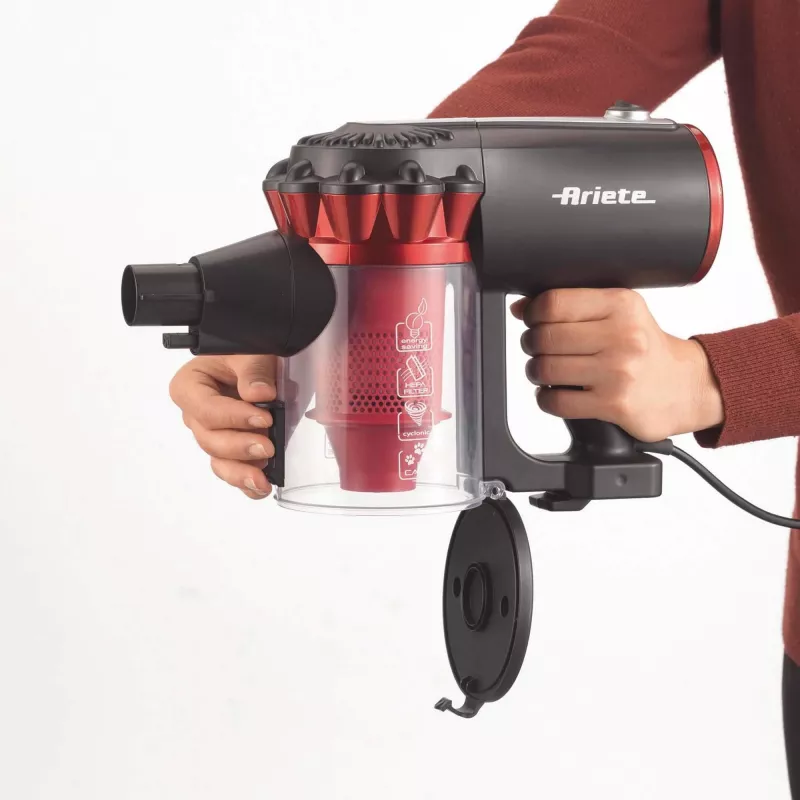Ariete 2759/11 2-in-1 stick vacuum AC Dry HEPA Bagless 600 W Black, Red