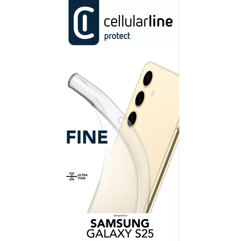 Cellularline Fine - Galaxy S25, Cover, Samsung, Galaxy S25, 16.1 cm (6.36 inch), Transparent