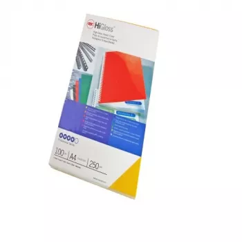 GBC Binding Covers HiGloss A4 250gsm, A4, Carton, Black, Glossy, 250 g/m², 100 pc(s)