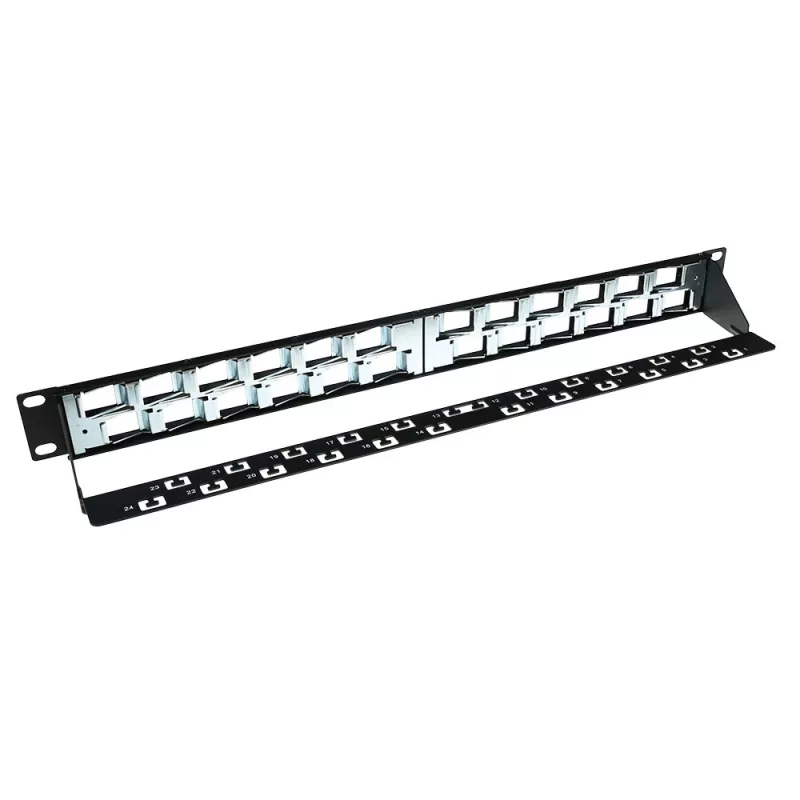 ACT 24 Port Keystone jack 45 degrees patch panel without connectors