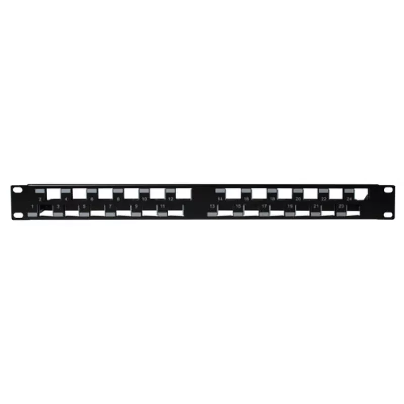 ACT 24 Port Keystone jack 45 degrees patch panel without connectors