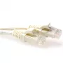 ACT Ivory 0.25 meter U/UTP CAT6 patch cable snagless with RJ45 connectors