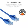 ACT Blue 0.5 meter LSZH U/UTP CAT6 datacenter slimline patch cable snagless with RJ45 connectors