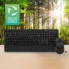 ACT Wireless keyboard and mouse bundle (Qwerty), silent click, eco-friendly, made from recycled materials