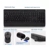 ACT Wireless keyboard and mouse bundle (Qwerty), silent click, eco-friendly, made from recycled materials