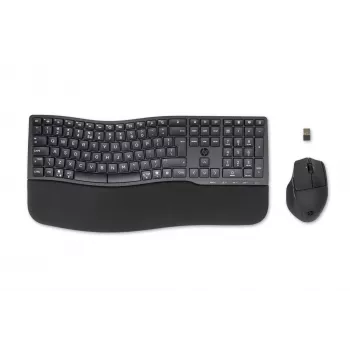 HP 680 Comfort Dual-Mode Keyboard and Mouse Combo, Full-size (100%), Wireless, RF Wireless + Bluetooth, QWERTY, Black, Mouse included