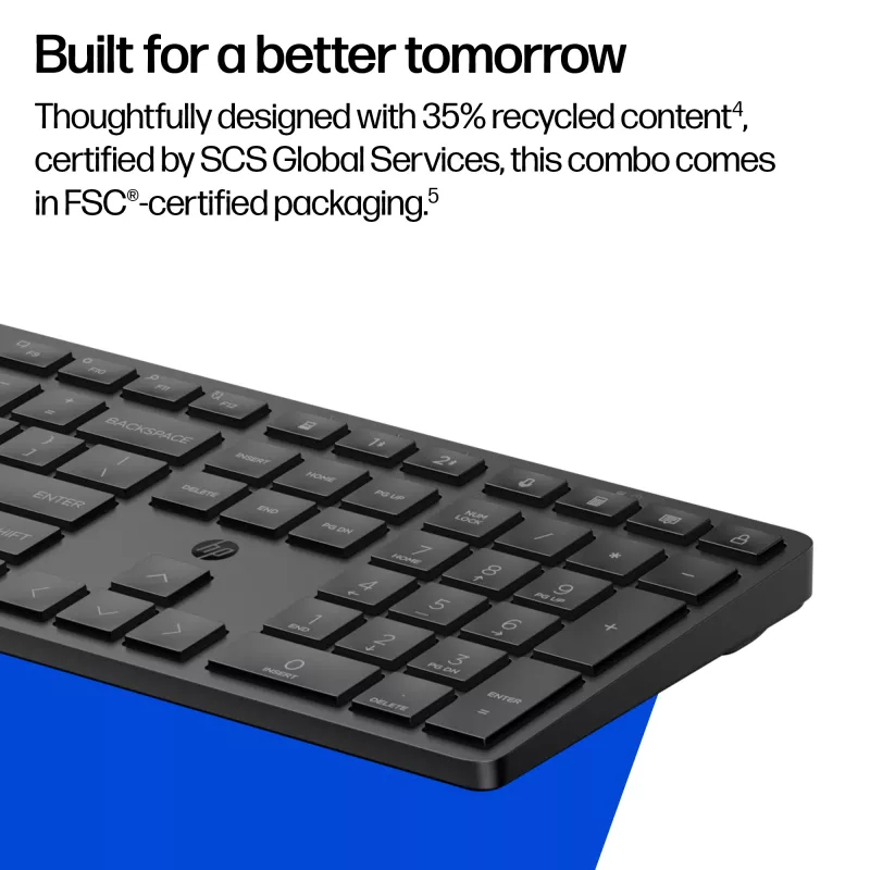 HP 490C Multi-Device Dual-Mode Keyboard and Mouse Combo, QWERTY