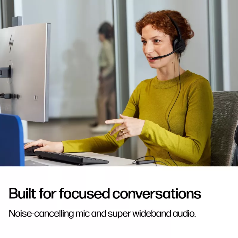 Wired Stereo Headset HP Poly Mission 425 USB — Bulk, Weight 132 g