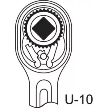 Gedore 1993 ALU-10 Aluminium Wrench 10mm