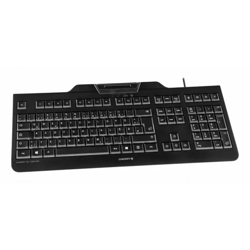 Wired Cherry CHERRY KC 1000 SC full-size USB keyboard, QWERTY, 109 keys, 1.8 m cable, black