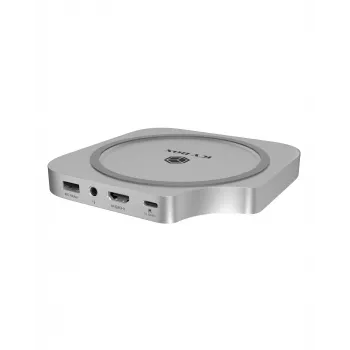 ICY BOX 7-in-1 USB Type-C DockingStation with M.2 NVMe slot, SSD, Memory card, M.2, 4 TB, USB 3.2 Gen 2 (3.1 Gen 2) Type-C, Silver, Aluminium