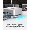 ICY BOX 7-in-1 USB Type-C DockingStation with M.2 NVMe slot, SSD, Memory card, M.2, 4 TB, USB 3.2 Gen 2 (3.1 Gen 2) Type-C, Silver, Aluminium