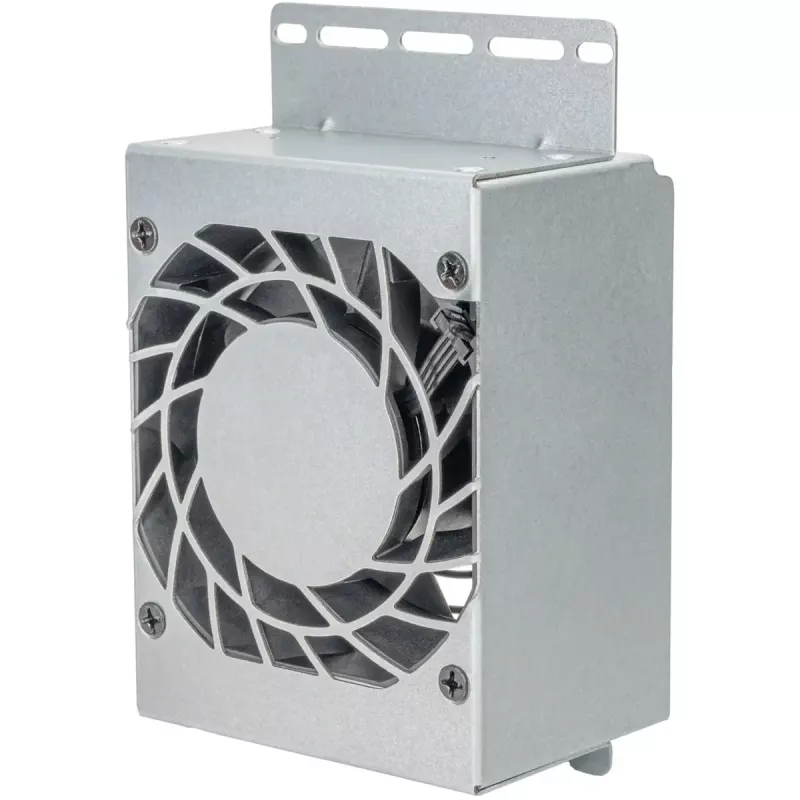 CPU Cooler SILVERSTONE RAC45-FC-801 compact 80 mm fan, silver/black