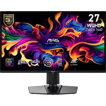 MSI MAG 274QP QD-OLED X24 computer monitor 67.3 cm (26.5 inch) 2560 x 1440 pixels Wide Quad HD Black