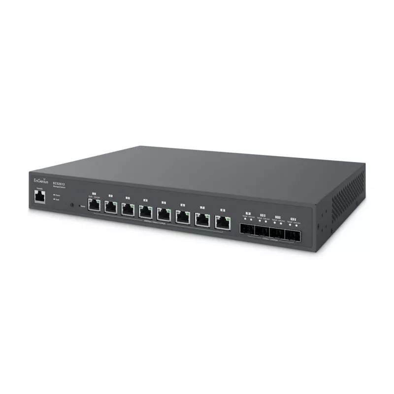 EnGenius Cloud Managed Switch 8-port 2.5GbE 4xSFP+ L2+ 13i, Managed, L2+, 2.5G Ethernet (100/1000/2500), Full duplex, Rack mounting