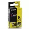 Label tape CASIO XR-6YW1 — 6 mm x 8 m, black text on yellow, black cartridge