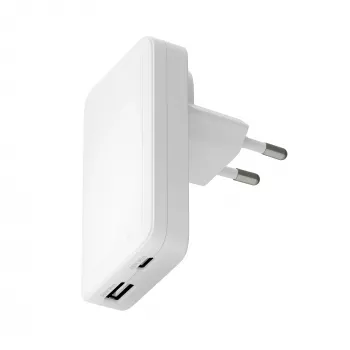 Charger d bramante Pro Slim Charger USB-C 45W + USB-A 30W, Indoor AC, White