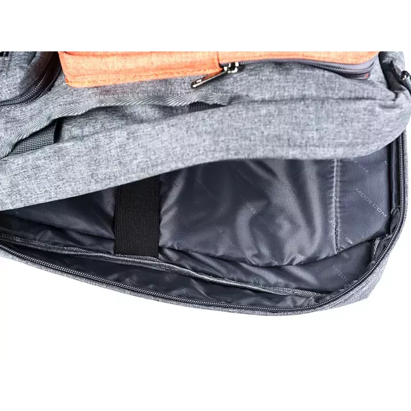 Messenger case MODECOM RENO for 15.6 inch (39.6 cm) laptops, nylon, grey/orange