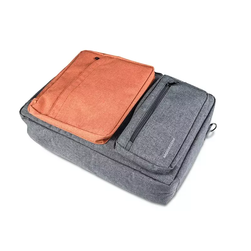 Messenger case MODECOM RENO for 15.6 inch (39.6 cm) laptops, nylon, grey/orange