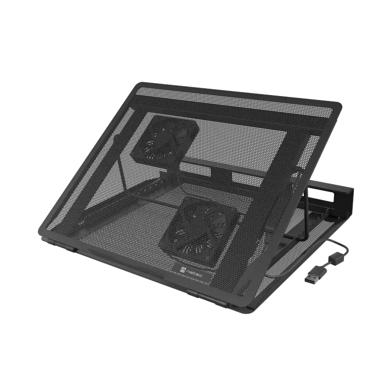 Laptop Cooler Pad NATEC Tern 2 Plus — 2 fans, for laptops up to 17.3 inch, black