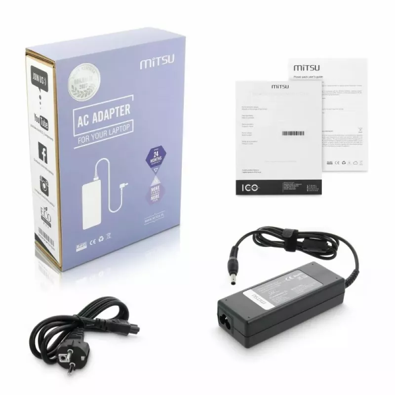 Notebook charger MITSU 19V 4.74A (5.5×3.0 mm pin) compatible with Samsung