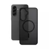 Protective case Crong Hybrid Matte Magnetic for Samsung Galaxy A56 — TPU + PC, black