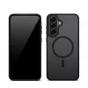 Protective case Crong Hybrid Matte Magnetic for Samsung Galaxy A56 — TPU + PC, black