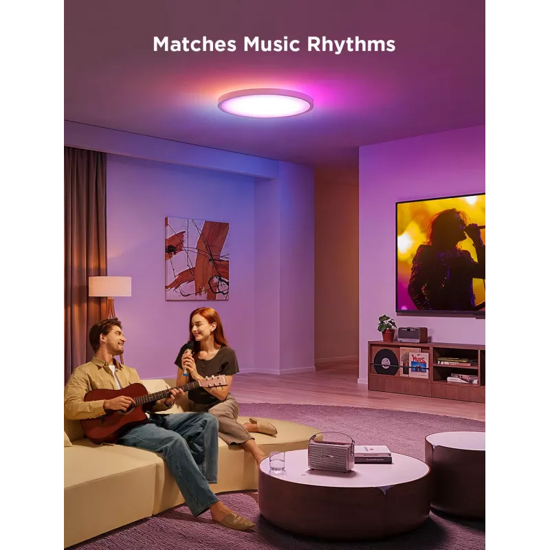 Smart ceiling light Govee 30cm RGBWW + RGBIC Wi‑Fi/Bluetooth 28 W, white, Ø300×30 mm