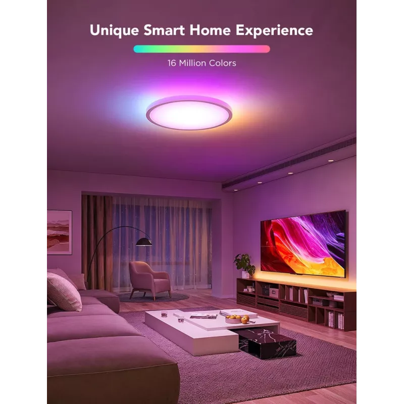 Smart ceiling light Govee 30cm RGBWW + RGBIC Wi‑Fi/Bluetooth 28 W, white, Ø300×30 mm