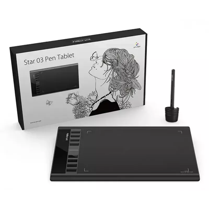 Graphics Tablet XP-Pen Star 03 V2 Large — 260×170 mm, 5080 lpi, Wired, USB-C, 0.01 mm pen accuracy
