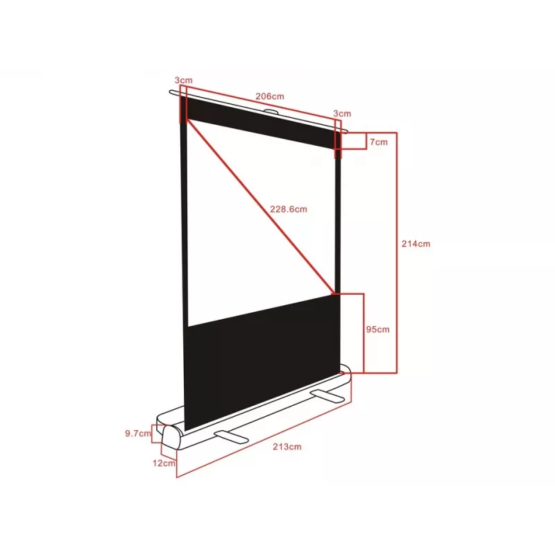 Multibrackets M 16:9 Portable Projection Screen 200x112, 90 inch