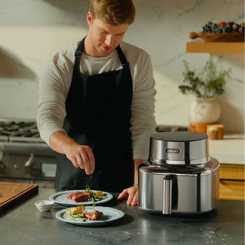 Cosori ICONIC Single 6.2 L Stand-alone 1725 W Hot air fryer Stainless steel
