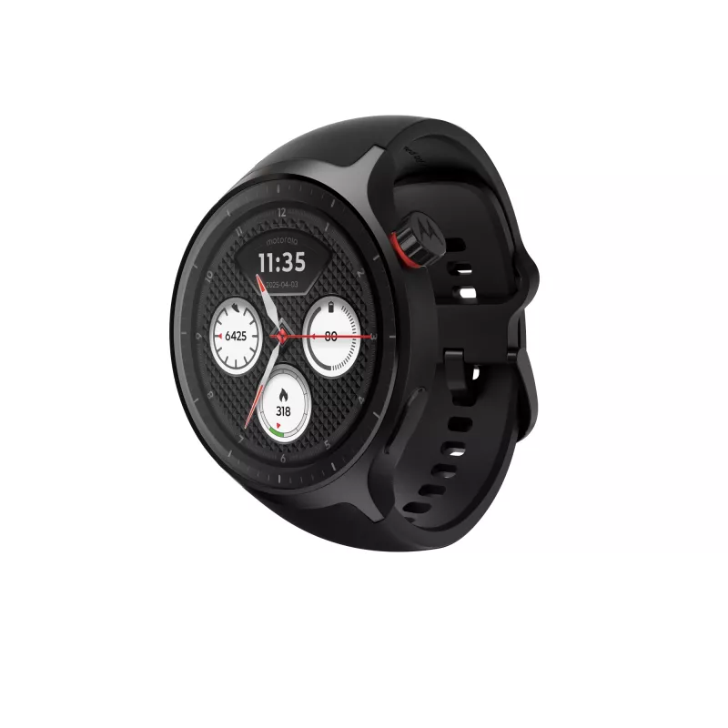 Motorola Moto Watch 3.63 cm (1.43 inch) OLED 47 mm Digital Touchscreen Black GPS (satellite)