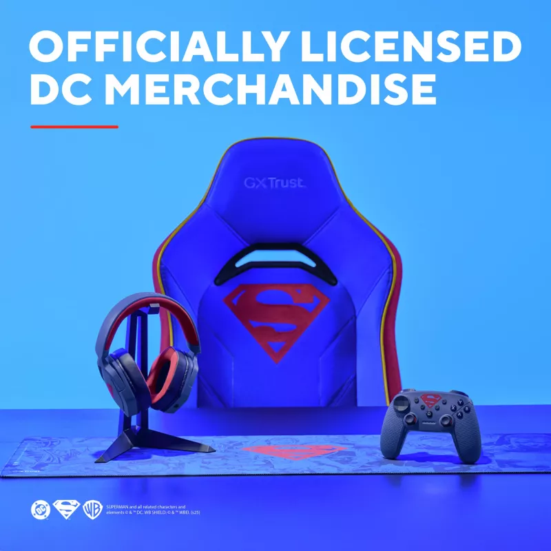 Gaming chair TRUST RUYA PRO GXT721SM Superman — ergonomic design, adjustable height