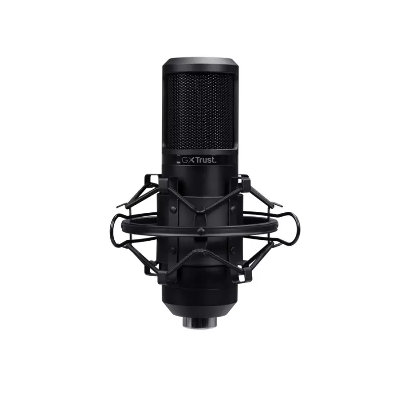 Studio microphone TRUST GXT 269 Emita II — USB wired, metal housing, table mount, black (42×162×42 mm)