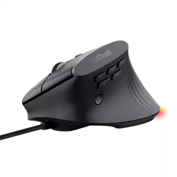 Gaming mouse TRUST GXT 145 Rexxa Right-hand USB Type-A 12800 DPI, wired, RGB wheel, black