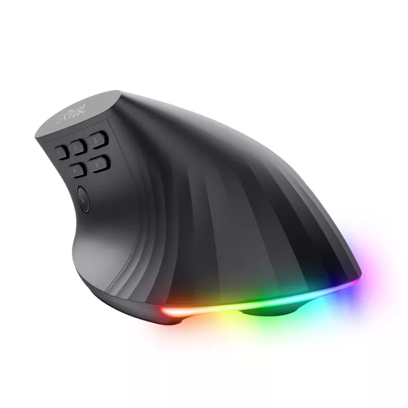 Gaming mouse TRUST GXT 145 Rexxa Right-hand USB Type-A 12800 DPI, wired, RGB wheel, black