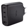 TRUST Maxo 65W indoor AC fast charger, 3× USB-C, max 20V, 2m cable, black