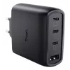 TRUST Maxo 65W indoor AC fast charger, 3× USB-C, max 20V, 2m cable, black