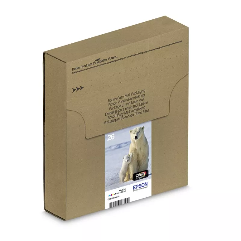 Epson Polar bear Multipack 4-colours 26 EasyMail, Standard Yield, Black, Cyan, Magenta, Yellow, Pigment-based ink, Dye-based ink, 6.2 ml, 4.5 ml