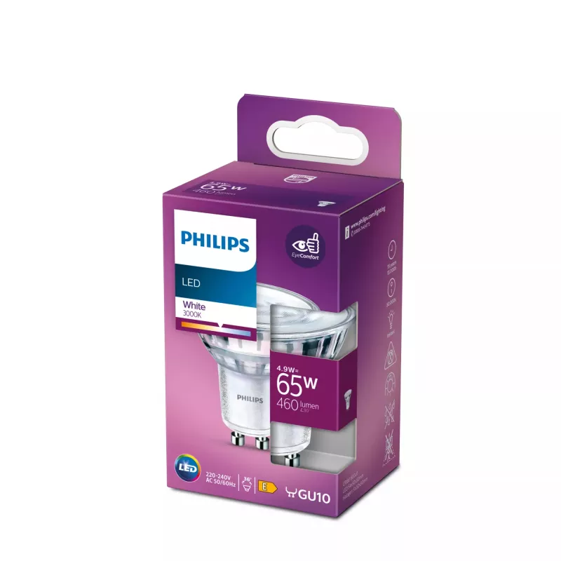 Philips LED bulb White 3000 K 4.9 W GU10 E